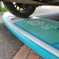 JSYACHT Inflating SUP Paddle Board 9,5 Fuß tragbares Stand-Up Surfbrett Long Board mit Tasche, Pumpe, Flosse, Safty Chain