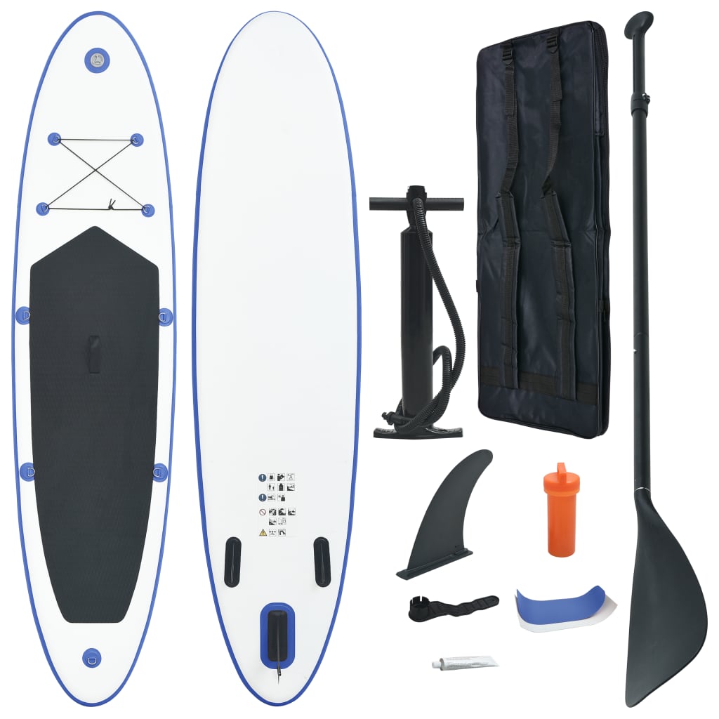 Stand Up Paddle Board SUP Set Blau und Weiß - gehpaddeln SUP Finde dein SUP Board - Stand Up Paddle Boards Shop - gehpaddeln.de - Günstige Preise, kostenlose Lieferung & 30 Tage Geld zurück Garantie!