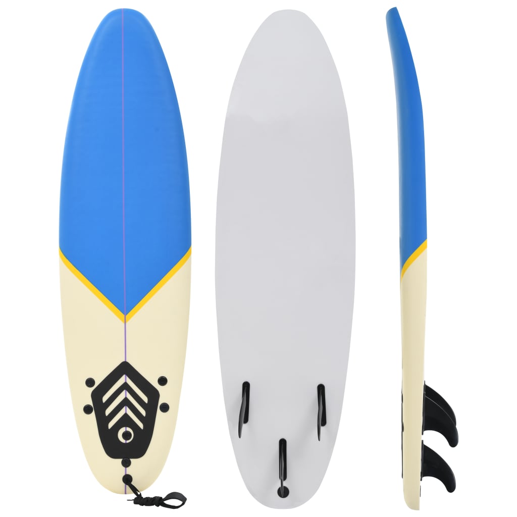 Surfbrett 170 cm Blau und Creme - gehpaddeln Surfbretter Finde dein SUP Board - Stand Up Paddle Boards Shop - gehpaddeln.de - Günstige Preise, kostenlose Lieferung & 30 Tage Geld zurück Garantie!