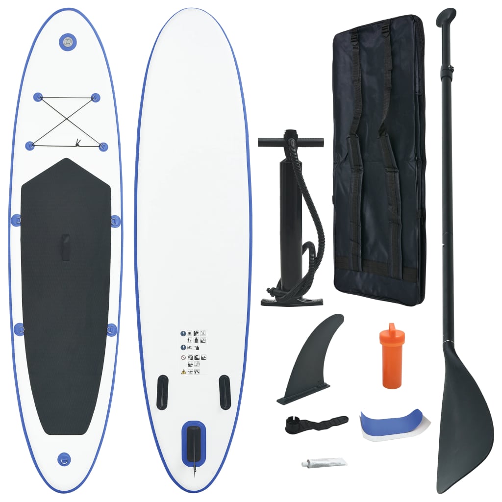 Stand Up Paddle Board SUP Set Blau und Weiß - gehpaddeln SUP Finde dein SUP Board - Stand Up Paddle Boards Shop - gehpaddeln.de - Günstige Preise, kostenlose Lieferung & 30 Tage Geld zurück Garantie!