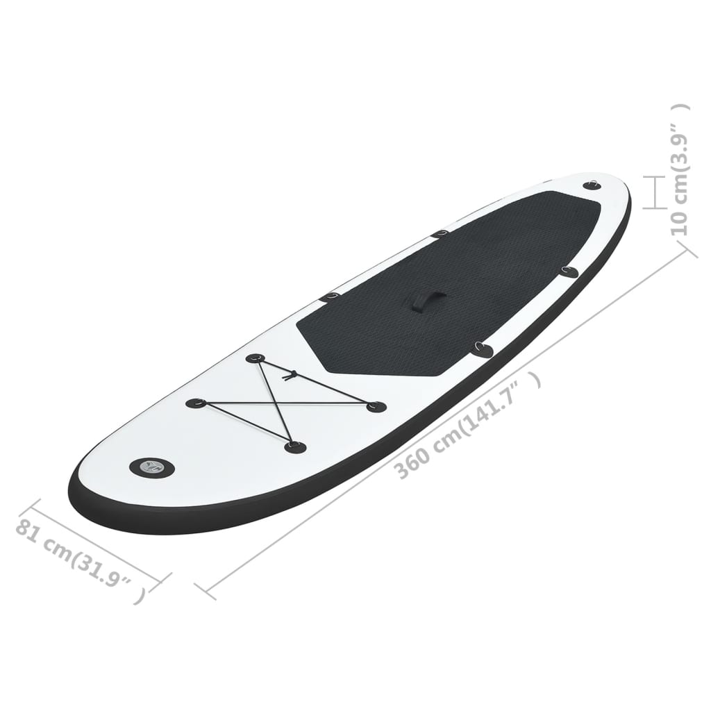 Stand Up Paddle Board SUP Set Schwarz und Weiß - gehpaddeln SUP Finde dein SUP Board - Stand Up Paddle Boards Shop - gehpaddeln.de - Günstige Preise, kostenlose Lieferung & 30 Tage Geld zurück Garantie!