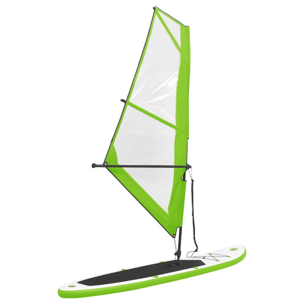 Stand Up Paddle Board SUP Set mit Segel Grün und Weiß - gehpaddeln SUP Finde dein SUP Board - Stand Up Paddle Boards Shop - gehpaddeln.de - Günstige Preise, kostenlose Lieferung & 30 Tage Geld zurück Garantie!