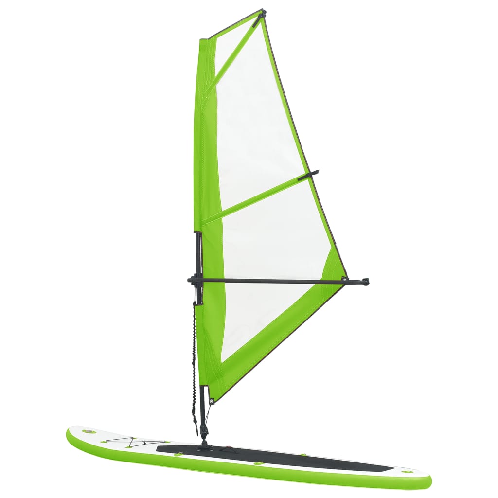 Stand Up Paddle Board SUP Set mit Segel Grün und Weiß - gehpaddeln SUP Finde dein SUP Board - Stand Up Paddle Boards Shop - gehpaddeln.de - Günstige Preise, kostenlose Lieferung & 30 Tage Geld zurück Garantie!