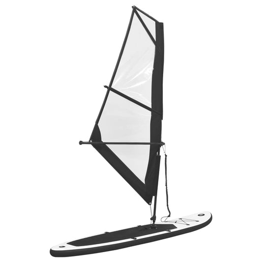 Stand Up Paddle Board SUP Set mit Segel Schwarz Weiß - gehpaddeln SUP Finde dein SUP Board - Stand Up Paddle Boards Shop - gehpaddeln.de - Günstige Preise, kostenlose Lieferung & 30 Tage Geld zurück Garantie!