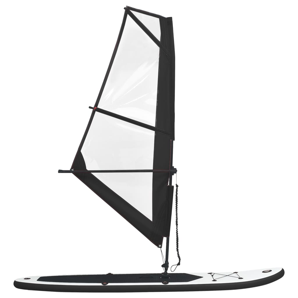 Stand Up Paddle Board SUP Set mit Segel Schwarz Weiß - gehpaddeln SUP Finde dein SUP Board - Stand Up Paddle Boards Shop - gehpaddeln.de - Günstige Preise, kostenlose Lieferung & 30 Tage Geld zurück Garantie!