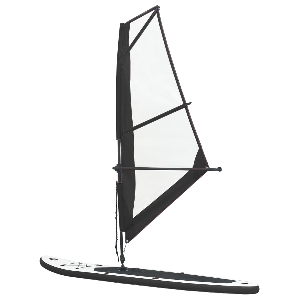 Stand Up Paddle Board SUP Set mit Segel Schwarz Weiß - gehpaddeln SUP Finde dein SUP Board - Stand Up Paddle Boards Shop - gehpaddeln.de - Günstige Preise, kostenlose Lieferung & 30 Tage Geld zurück Garantie!