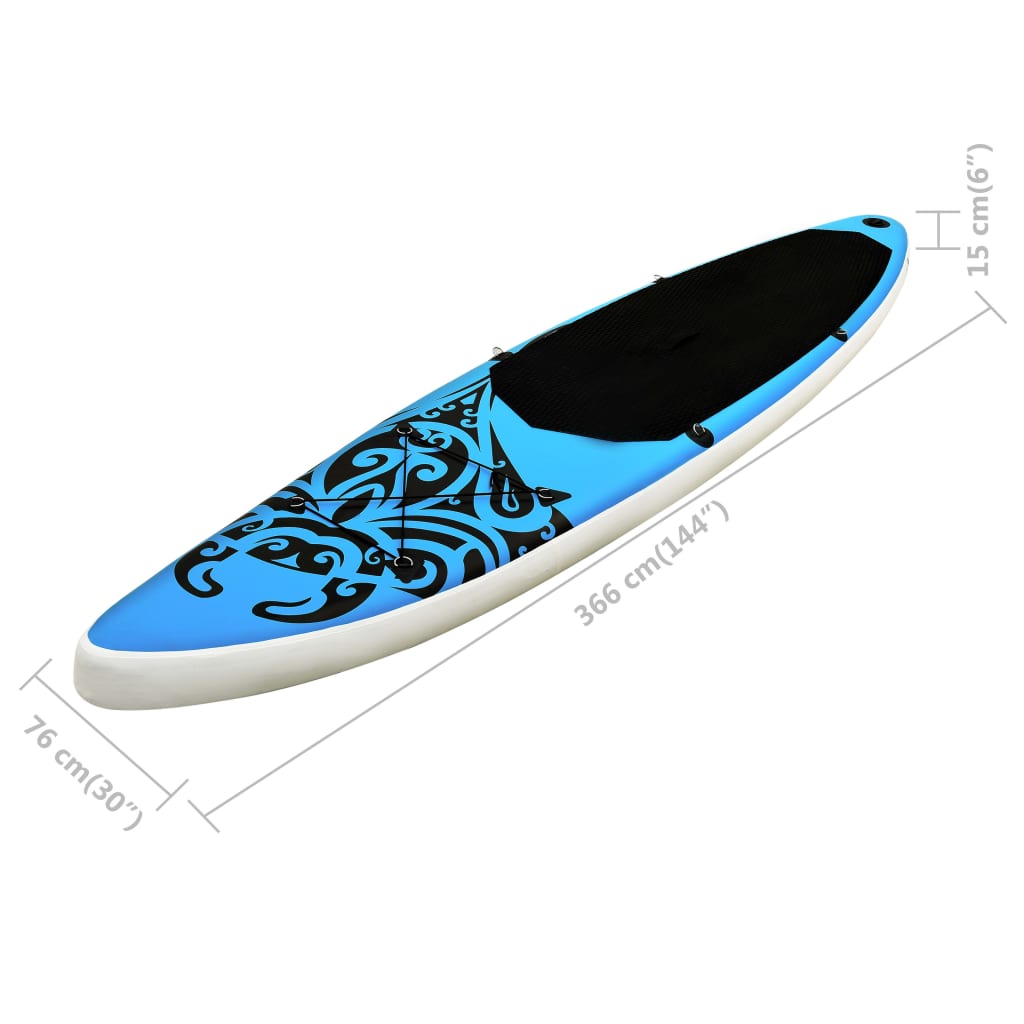 Stand Up Paddle Board SUP Set 366 cm Blau - gehpaddeln SUP Finde dein SUP Board - Stand Up Paddle Boards Shop - gehpaddeln.de - Günstige Preise, kostenlose Lieferung & 30 Tage Geld zurück Garantie!