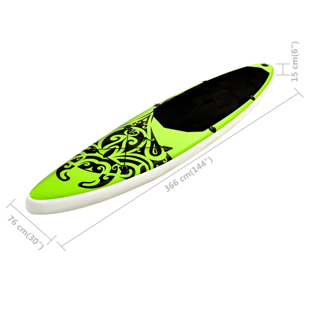 Stand Up Paddle Board SUP Set 366 cm Grün - gehpaddeln SUP Finde dein SUP Board - Stand Up Paddle Boards Shop - gehpaddeln.de - Günstige Preise, kostenlose Lieferung & 30 Tage Geld zurück Garantie!