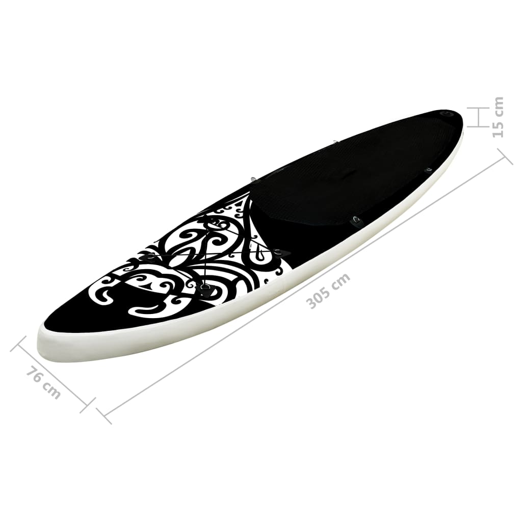 Stand Up Paddle Board SUP Set 305 cm Schwarz - gehpaddeln SUP Finde dein SUP Board - Stand Up Paddle Boards Shop - gehpaddeln.de - Günstige Preise, kostenlose Lieferung & 30 Tage Geld zurück Garantie!