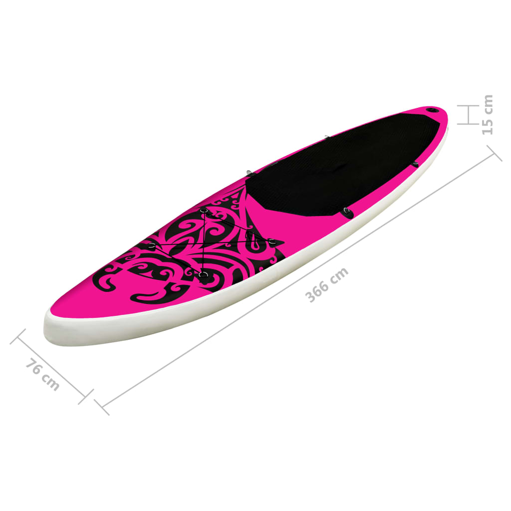 Stand Up Paddle Board SUP Set 366 cm Rosa - gehpaddeln SUP Finde dein SUP Board - Stand Up Paddle Boards Shop - gehpaddeln.de - Günstige Preise, kostenlose Lieferung & 30 Tage Geld zurück Garantie!