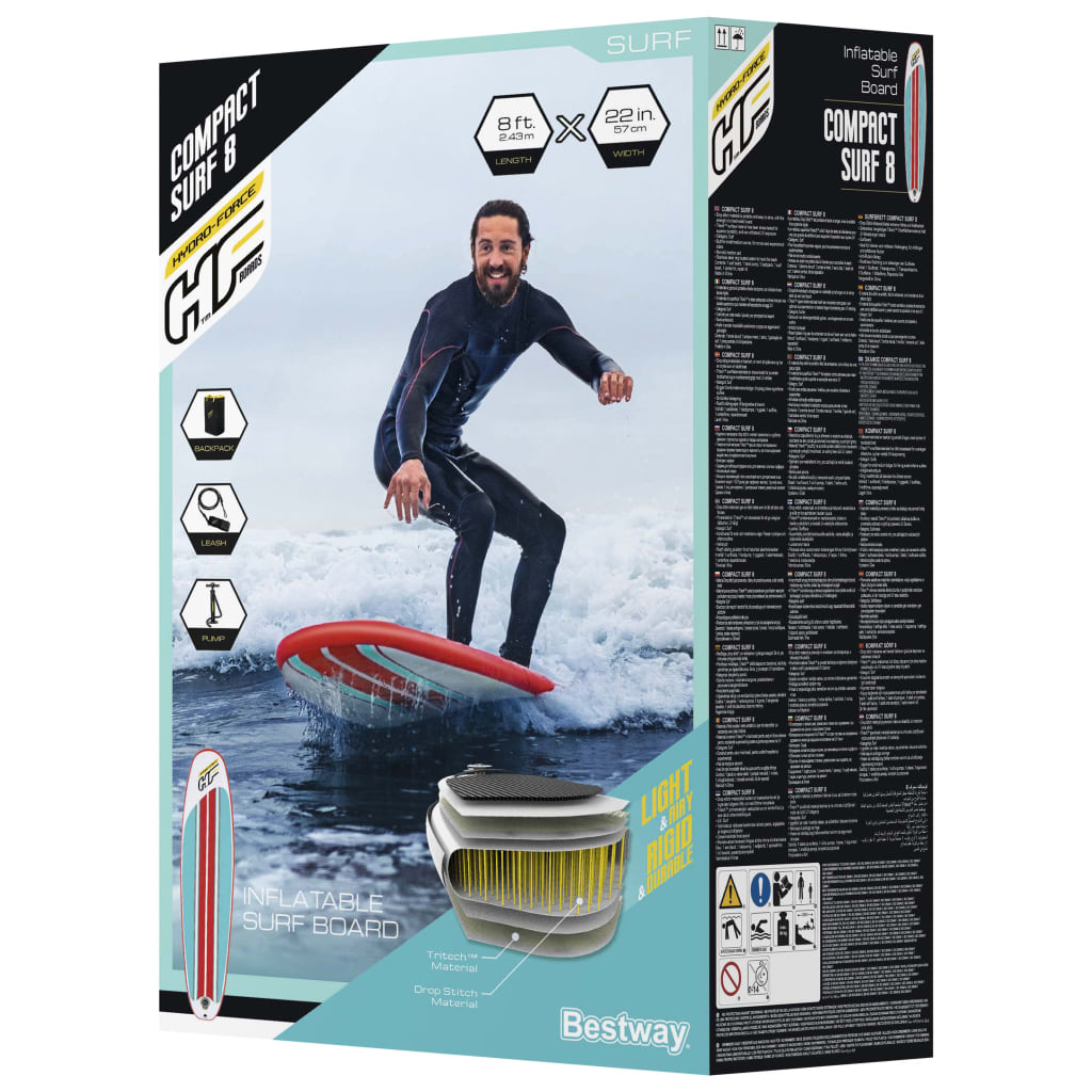 Hydro-Force Compact Surf Board 243 cm - gehpaddeln SUP Finde dein SUP Board - Stand Up Paddle Boards Shop - gehpaddeln.de - Günstige Preise, kostenlose Lieferung & 30 Tage Geld zurück Garantie!